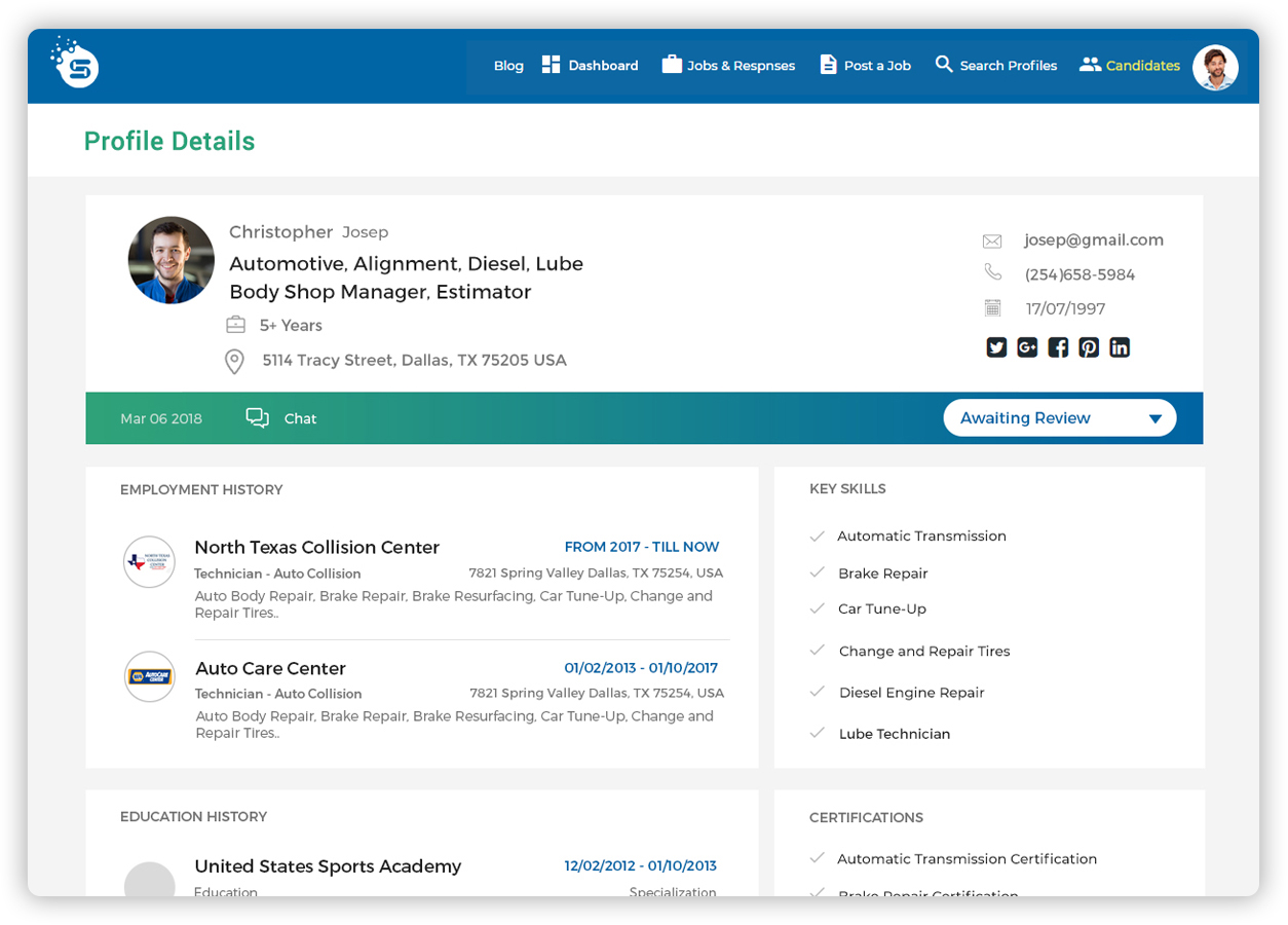 Candidate Profiles